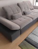 Wohnlandschaft Sanfino in Grau mit Bettfunktion