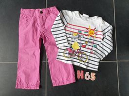 H65: Sweatshirt & leichte Hose Grösse 92