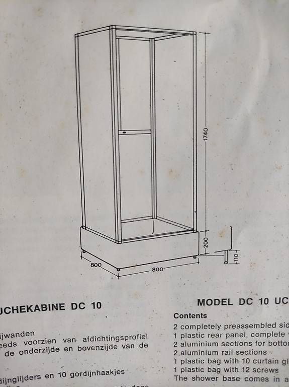Docce: Bac et cabine de douche vintage – Usato da Provence venduto da Finbotsy