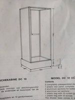 Bac et cabine de douche vintage