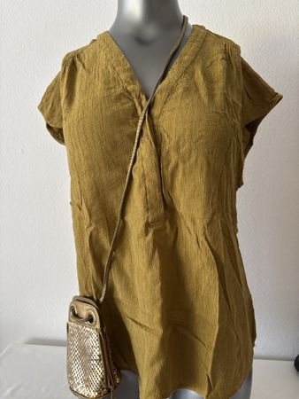 Opus Shirt Gr. 42, senfgelb, Kurzarm - perfekter Herbstlook!