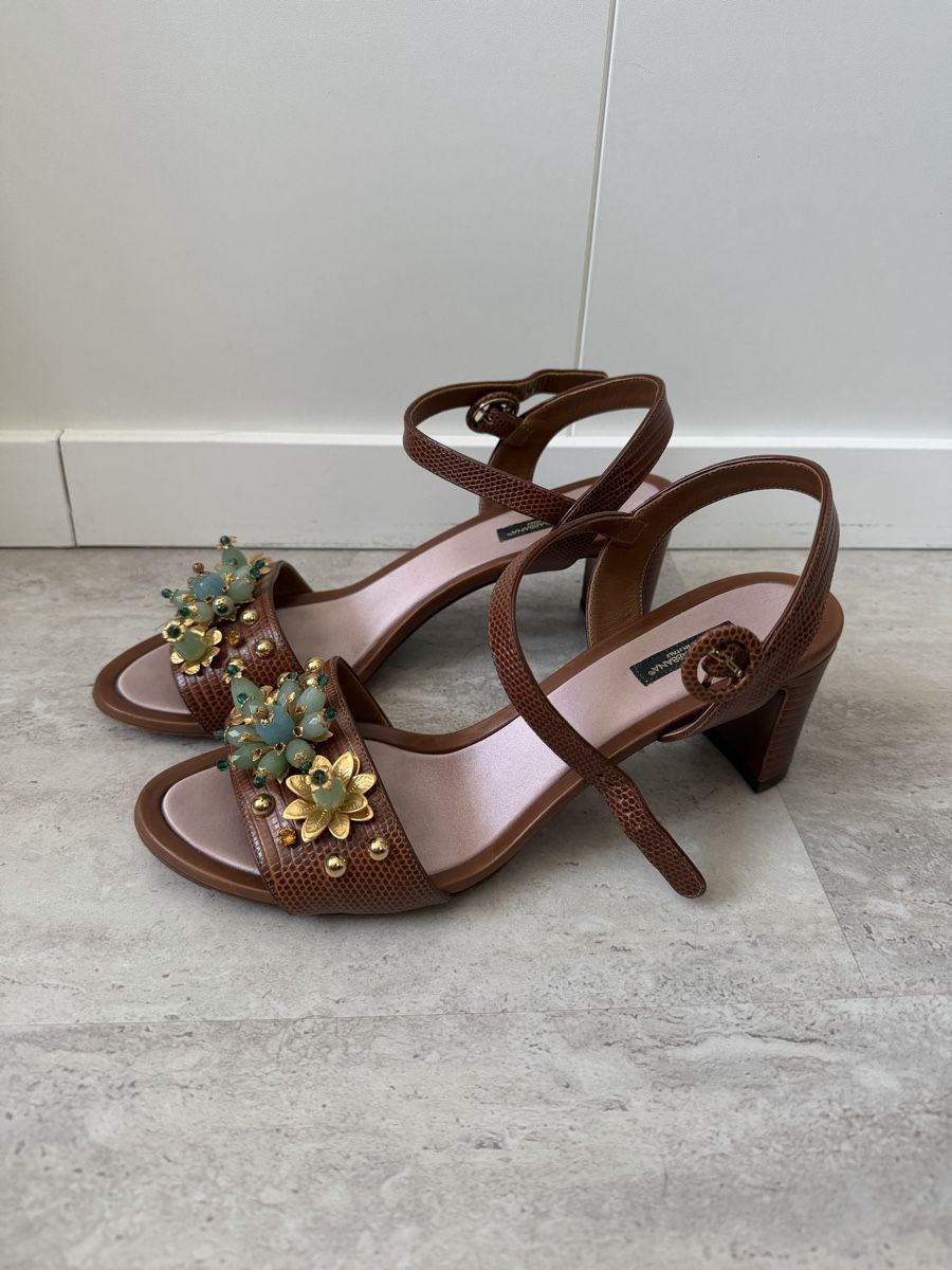 Dolce & Gabbana Scarpe da donna: Dolce & Gabbana Sandals Brown Size 40 – Usato da Kirchberg SG venduto da deeann 1
