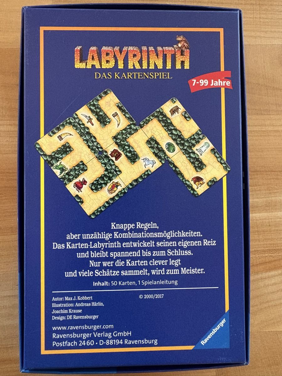Ravensburger Giochi: Labyrinth kartenspiel – Nuovo e nell'imballaggio originale da Rümlang venduto da resale35 2