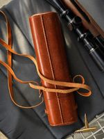 Vintage Lederköcher / Zielfernrohr-Tasche – 32 cm