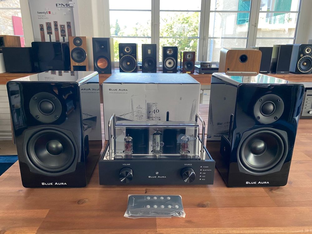 Blue Aura Hybrid Tube amplifier + PS40 bookshelf speakers | Kaufen auf ...