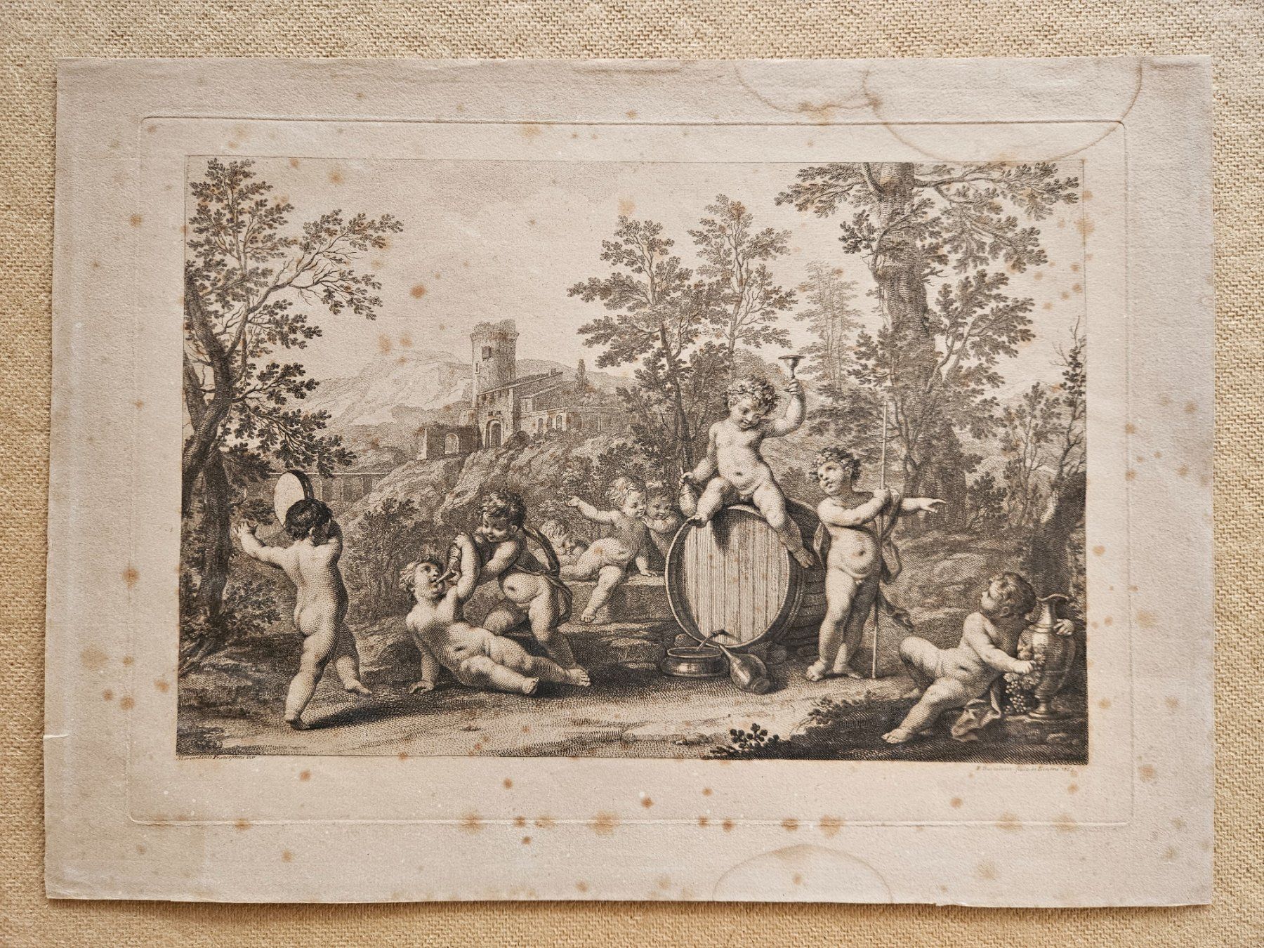 Incisioni: Francesco Bartolozzi, zwei Radierungen 1764 – Usato da Wisen SO venduto da gralstrand 7