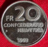 20 Franken 1993 Paracelsus 1493 - 1541 Silber