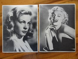 Vintage Star Fotos, Marilyn Monroe & Lauren Bacall, Top!