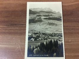 Antike Ansichtskarte Appenzell und der Säntis