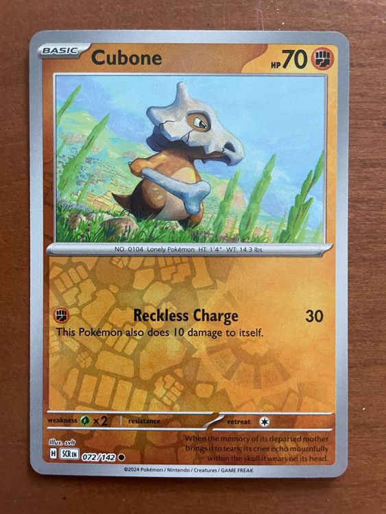 Pokemon Cubone Reverse ENG (Versand gratis) (Neu (gemäss Beschreibung ...