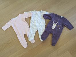 3er Set Pyjama / Strampler, Gr. 60cm (3 Monate)