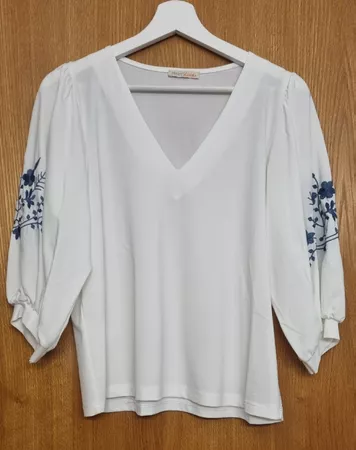 Heartkiss! romatische Bluse mit Stickerei, Gr. S, NEU
