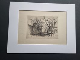 FRITZ VOELLMY LANDSCHAFT RADIERUNG AQUATINTA