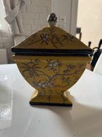 Vorratsdose Deckeldose Keramik gelb floral G&C Dekor