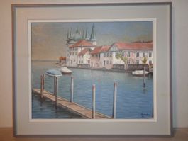 STECKBORN BODENSEE SIGNIERT KUSCH TOP GEMÄLDE TOP ZUSTAND