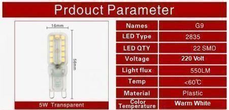 Lampade: NEU  G9 LED Glühbirne 5W SMD2835 – Nuovo e nell'imballaggio originale da St. Margarethen TG venduto da ursk10 1
