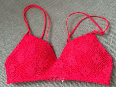 AERIE American Eagle Push-up BH Spitze, neon-orange, Gr. 75B