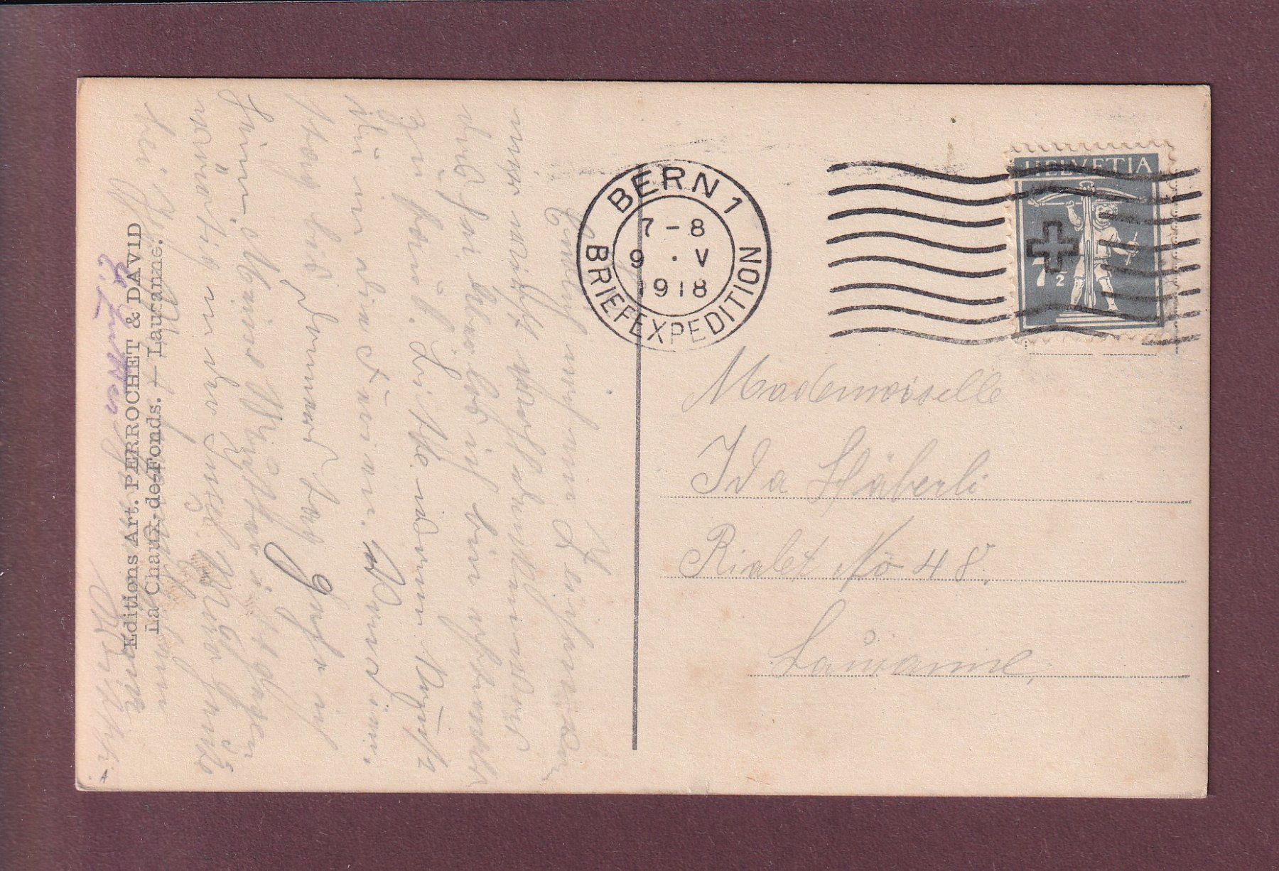 Cartoline postali: BERN - Bärengraben - Leute - 1918 – Usato da Pully venduto da nicecards 1