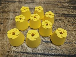 lego 6233 lot de 9 pièces Yellow Cone 3 x 3 x 2