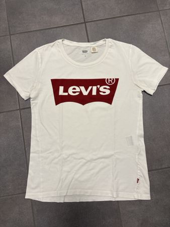 Levi's T-Shirt weiss Logo Print Grösse XS sehr guter Zustand