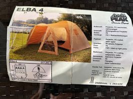 Zelt für 4 Per. Mit Schlafkabine