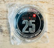 versilberte Medaille Schweizer Luftwaffe 25 Jahre PC- 7 Team