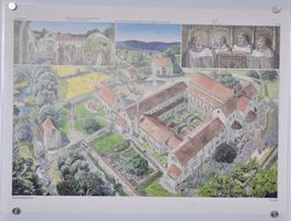 Schulwandbild  Zisterzienserkloster von André Hiltbrunner