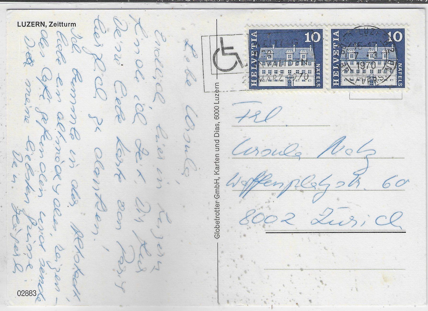 Cartoline postali: Luzern - Zeitturm – Usato da Ettingen venduto da Kartenplanet 1