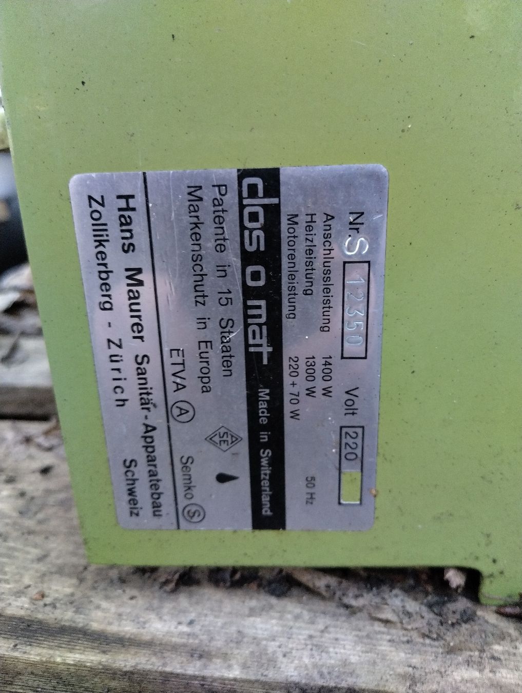 WC: Clos-o-Mat - Das Original! – Difettoso da Neunkirch venduto da StadtOaseGmbH 1