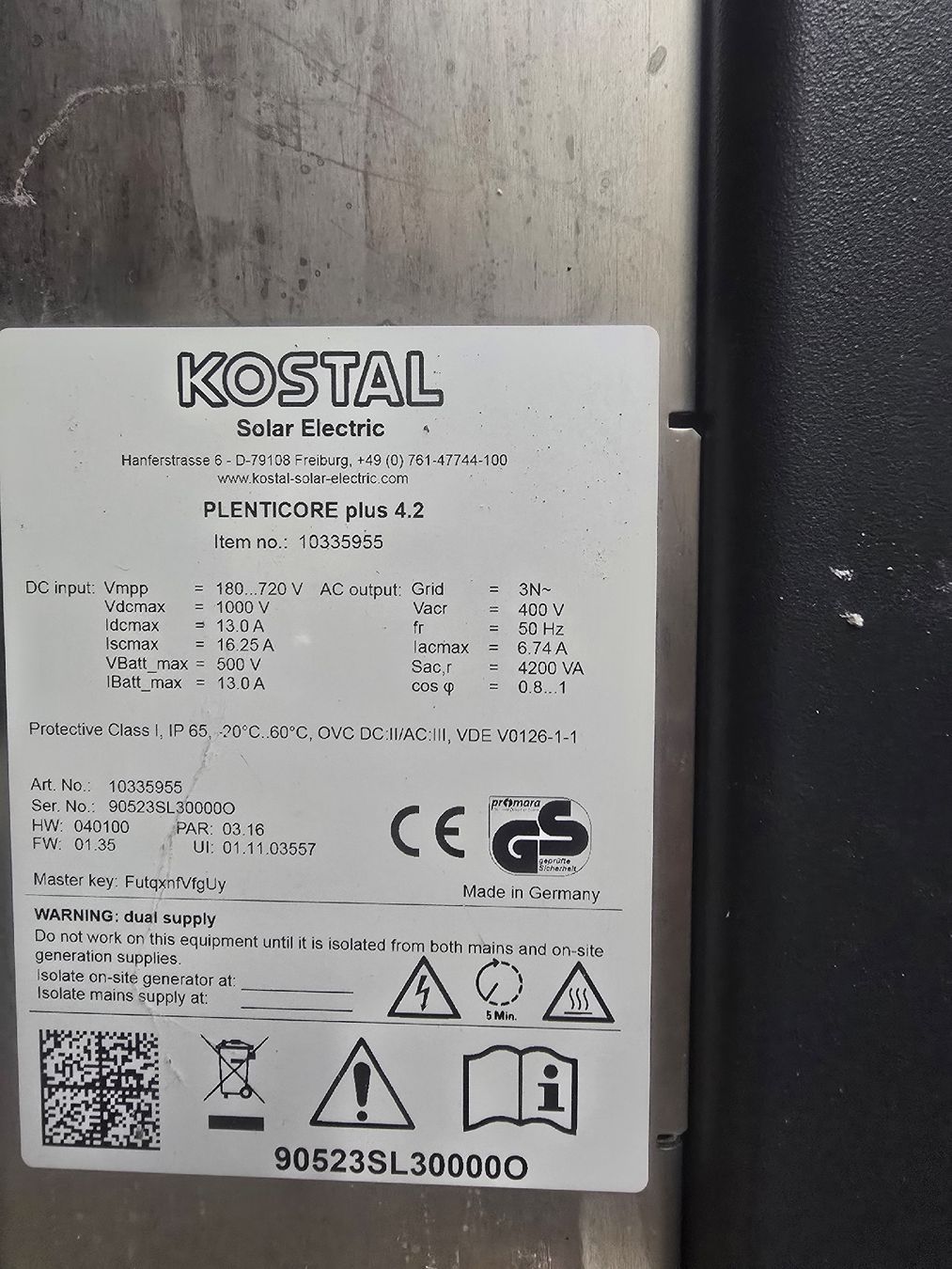 Kostal Onduleurs: kostal Plenticore Wechselrichter – D'occasion à thun par gig_ln9d 1
