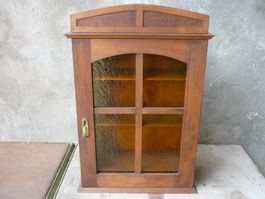 Wand Schrank Holz mit Glastür Hänge Schrank Apothekerschrank