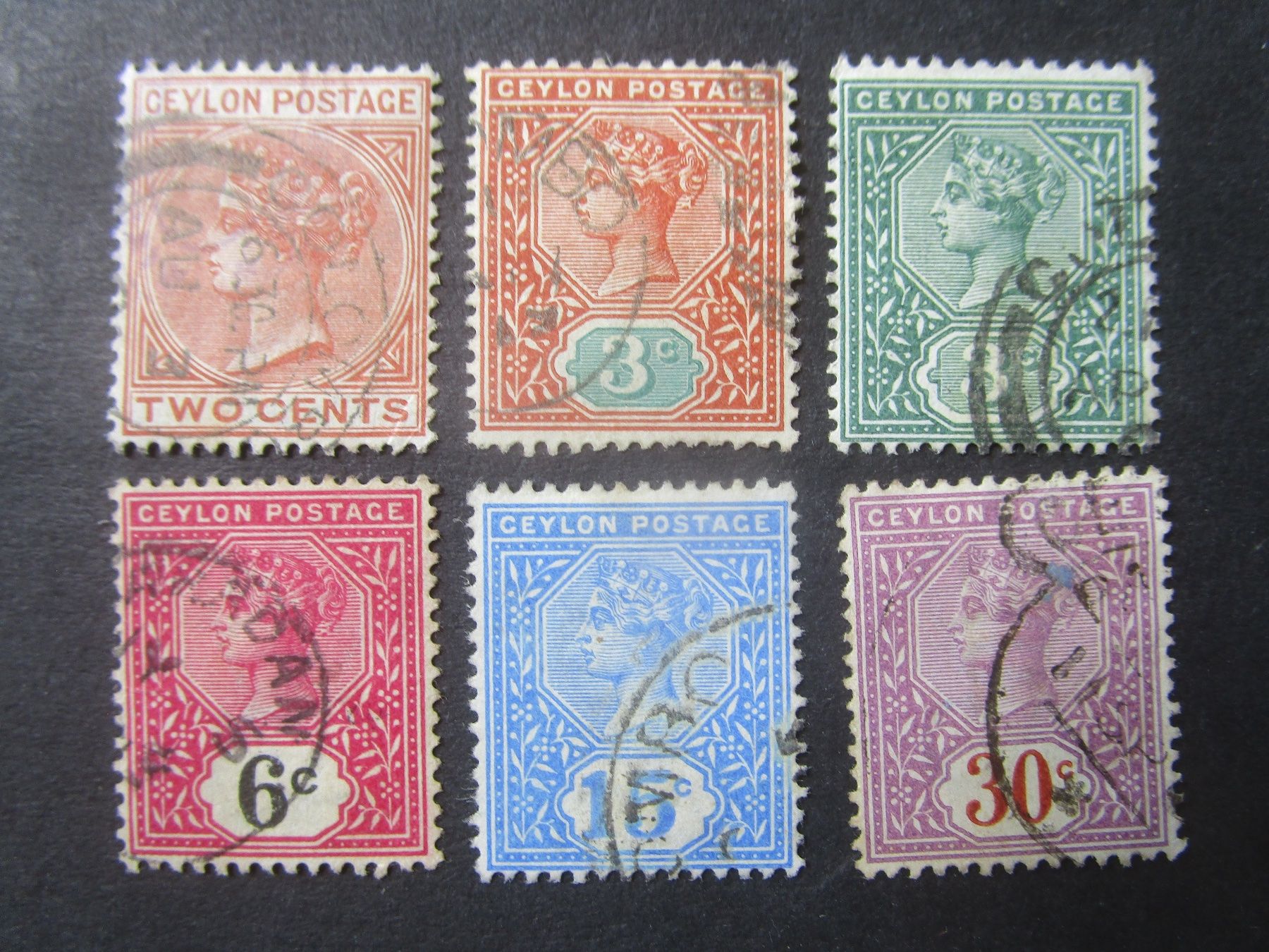 Alle Briefmarken: Ceylon   1893/1900 – Gebraucht aus Dürnten von tu5bo9