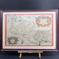 Ancienne carte du Mexique 1579 encadrée - repro ancienne