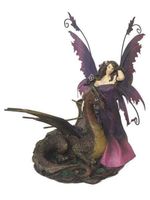 Elfe mit Drachen 20cm PORTOFREI