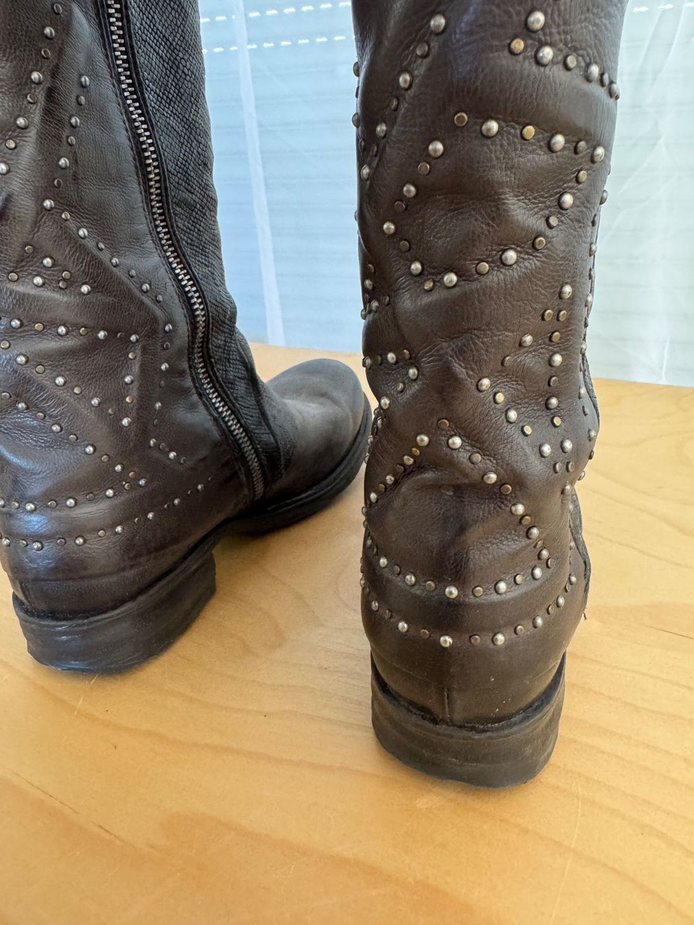 Scarpe da donna: Stiefel, Leder, dunkelgrau, Grösse 39 – Usato da Rorschacherberg venduto da beeechen 3