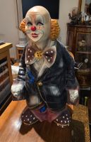 Grosse Keramik-Clownfigur 44 cm – dekoratives Objekt