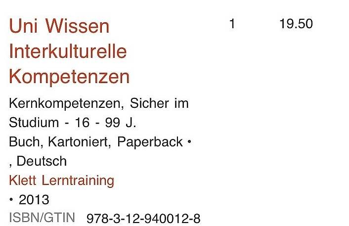 Libri: Interkulturelle Kompetenzen  – Usato da Burg AG venduto da bha_nj8t 2