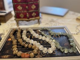 Set of 3 Bracelets, Beads, Stones, Used