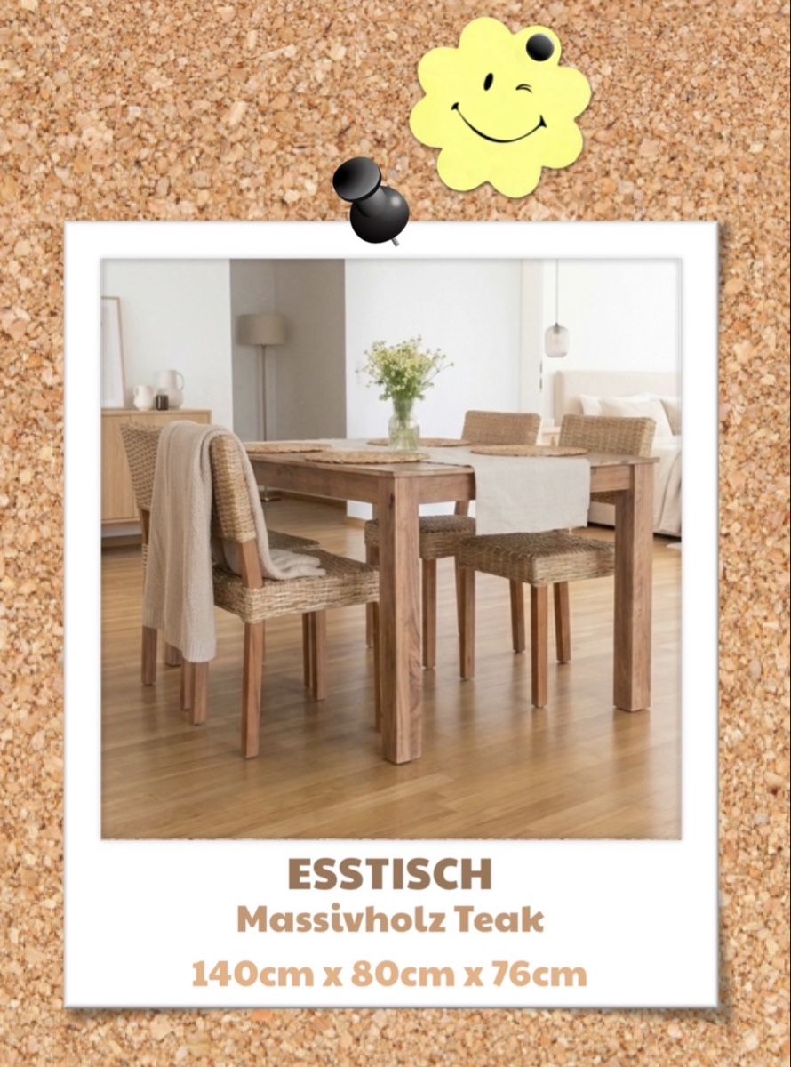 Tische: Esstisch Massivholz Teak – Gebraucht aus Murten von Anne.M
