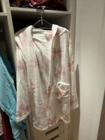 Bademantel Censorea weiss rosa Muster Grösse M/L neuwertig