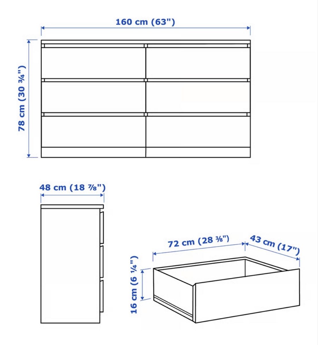 Ikea Commodes: Schwarze Malma Ikea Kommode – D'occasion à Dübendorf par kir_8rlt 1