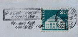Mehrfachstempel 25.8.80 (Zürich) auf Beleg