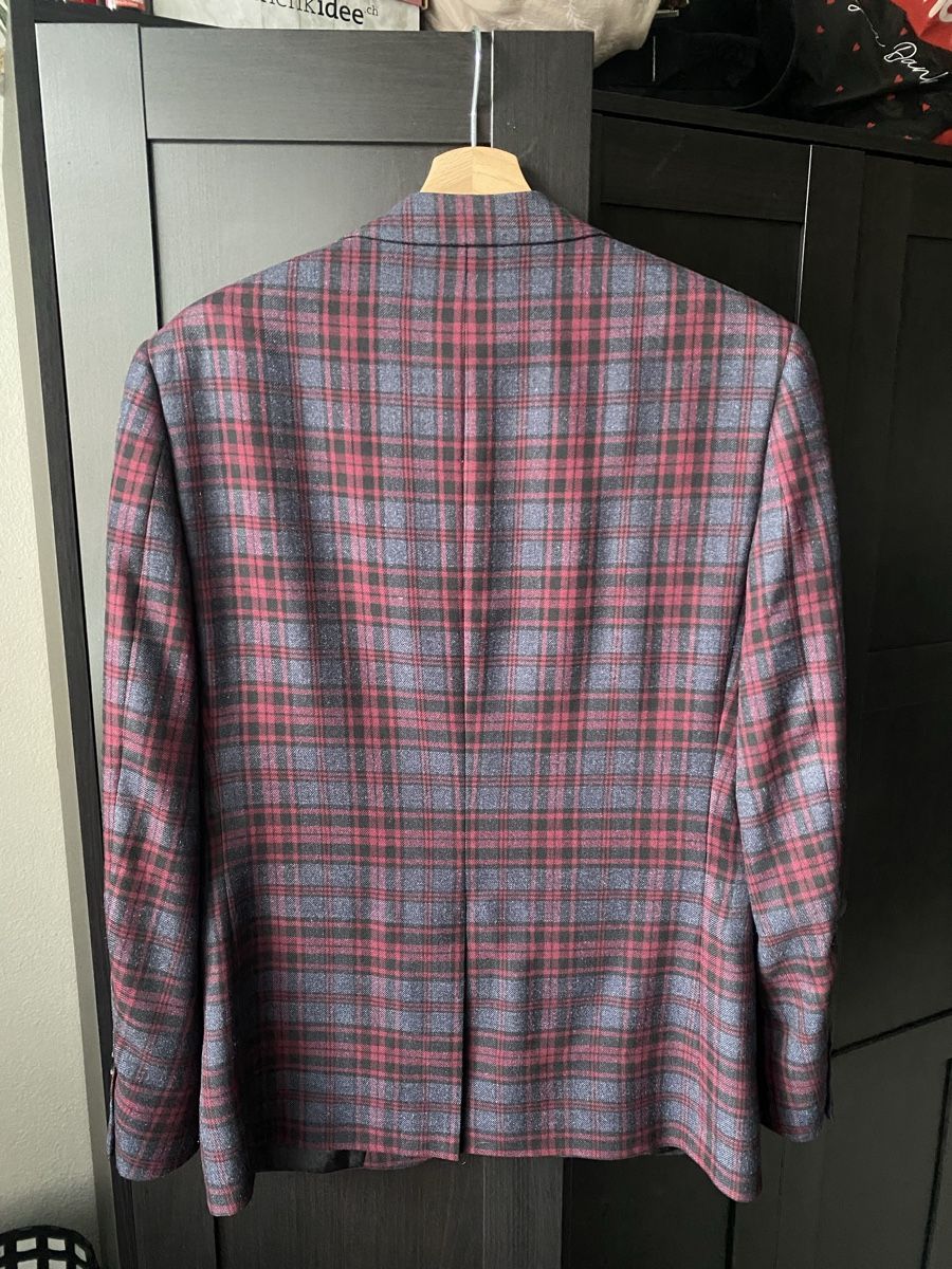 Completi: Schicker Herrenanzug Gr. 50 kariert rot/grau – Nuovo (secondo la descrizione) da Hausen AG venduto da xavers 1