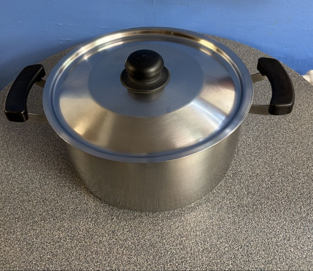 Pentole: Edelstahltopf mit Deckel – 25 cm Durchmesser. – Usato da Uster venduto da leone28 3