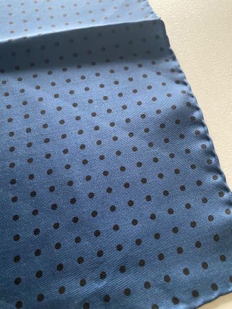 Schal, Foulard,  Pochette, Seide? blau, 30x30cm