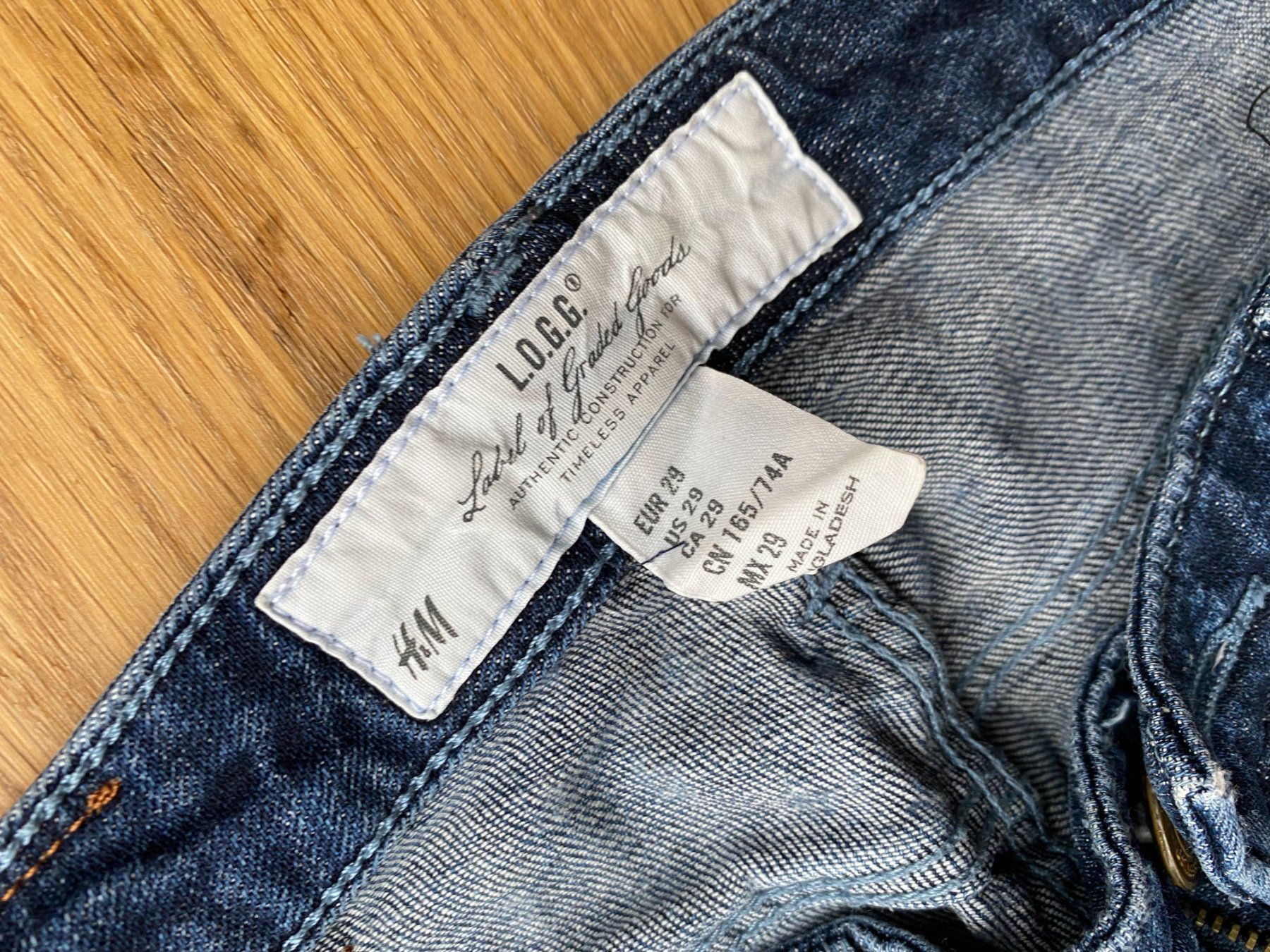 H&M Jeans: 3/4 Jeans gemustert, L.O.G.G., H&M, 29 – Usato da Zeiningen venduto da Carettacaretta69 2