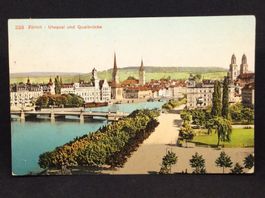 Zürich - Utoquai und Quaibrücke