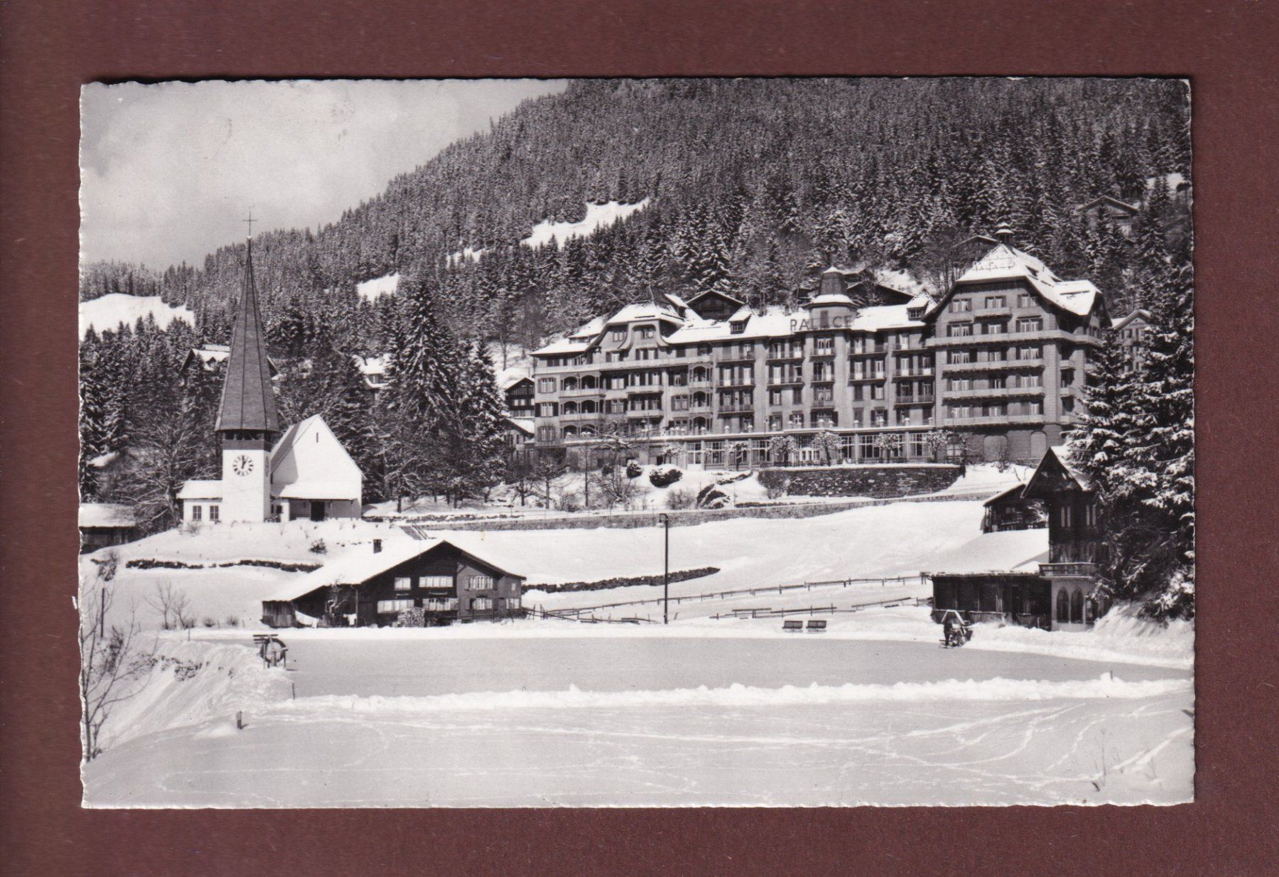 Cartoline postali: WENGEN - Palace - 1962 – Usato da Pully venduto da nicecards-shop
