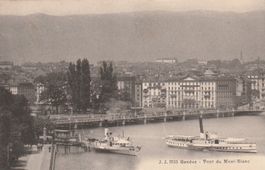 Genf mit Dampfschiffen