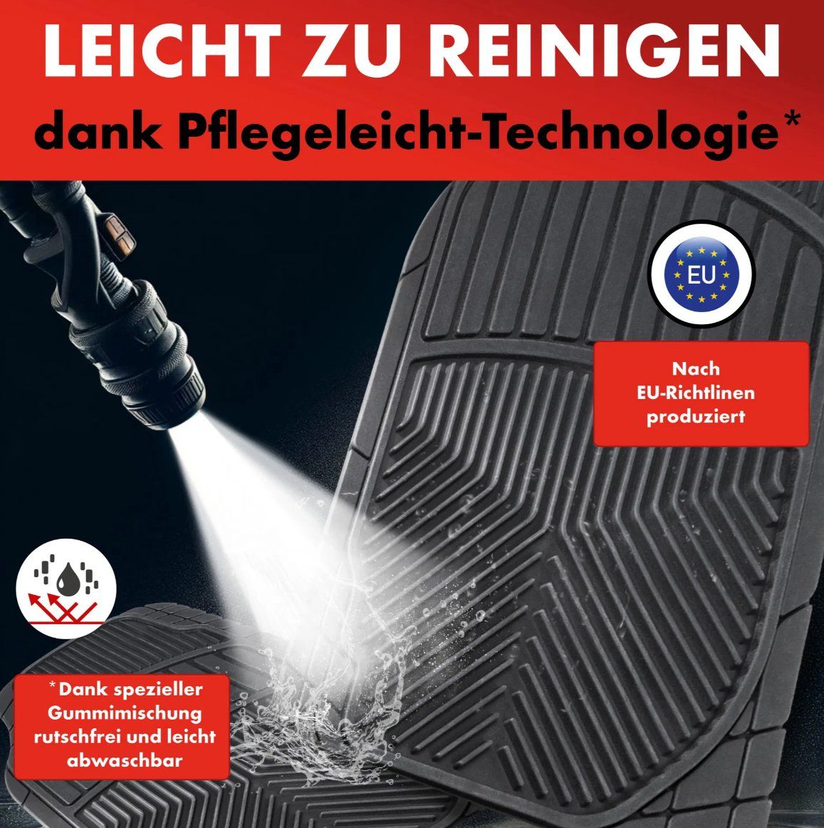 Teppiche / Matten: Gummi Fussmatten Auto, 4 Stk. Universal ab Fr. 1.- – Neu und originalverpackt aus Koppigen von Bracher_Mail-House 6